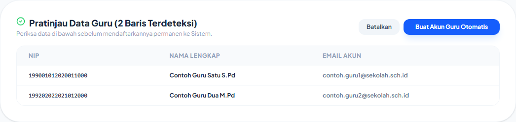 Pratinjau impor guru