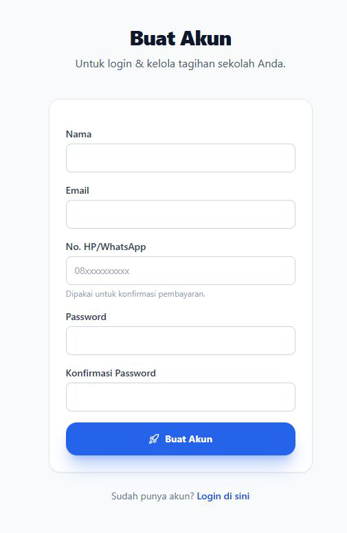 Formulir Buat Akun SIMANTAP Cloud