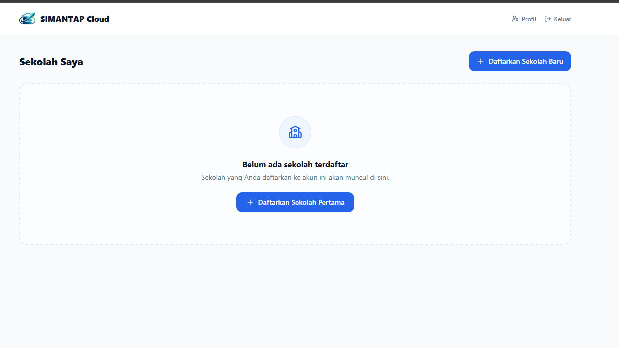 Halaman Sekolah Saya masih kosong