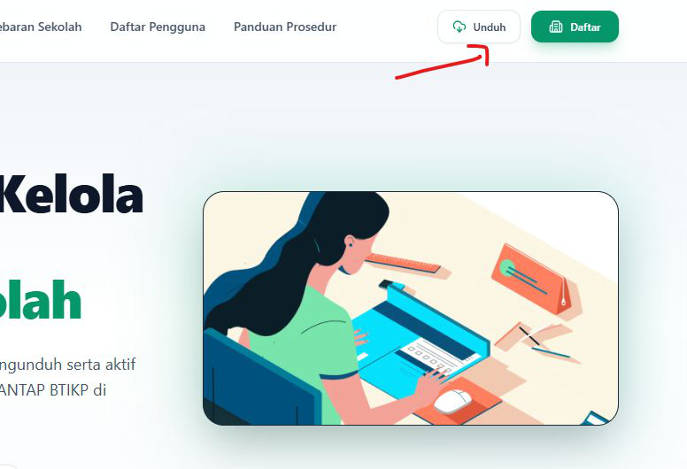 Tombol Unduh di Portal