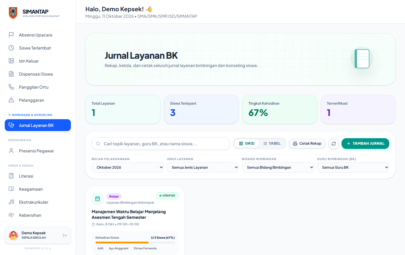 Jurnal Layanan BK sudah diverifikasi