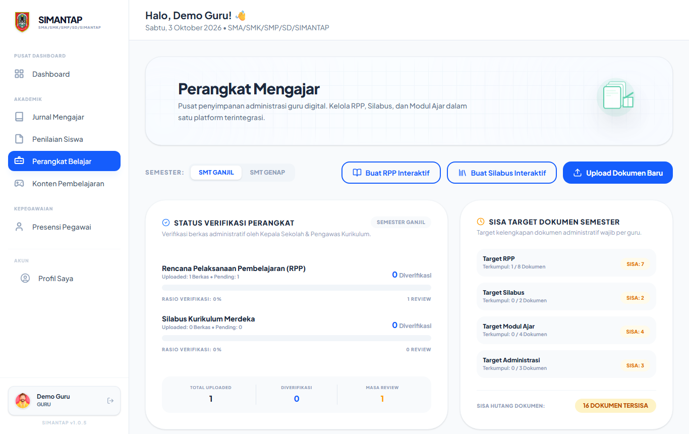 Halaman Perangkat Mengajar