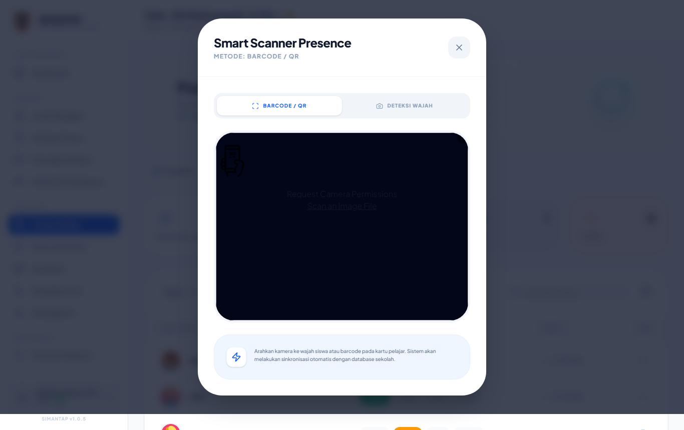 Scanner mode Barcode/QR